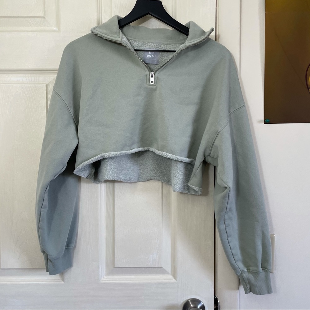 Cropped tna quarter zip